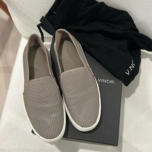 Vince Tan Sneaker Slides; slightly worn